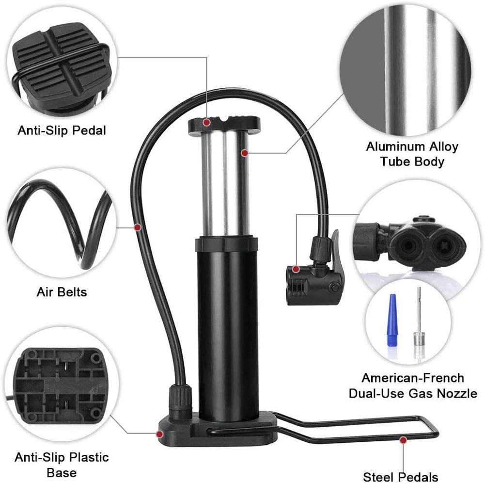 Portable Foot Air Pump – Manual Air Inflator for Bicycle, Motorcycle, Car & Balls