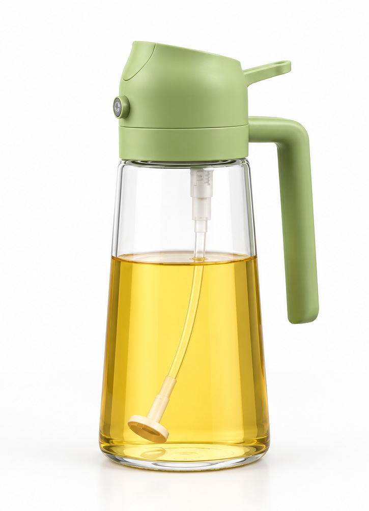 2-in-1 Smart Oil Sprayer & Pour Bottle | Precision Cooking Dispenser ⭐